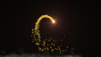 动态粒子烟雾金色火焰甩尾视频的预览图